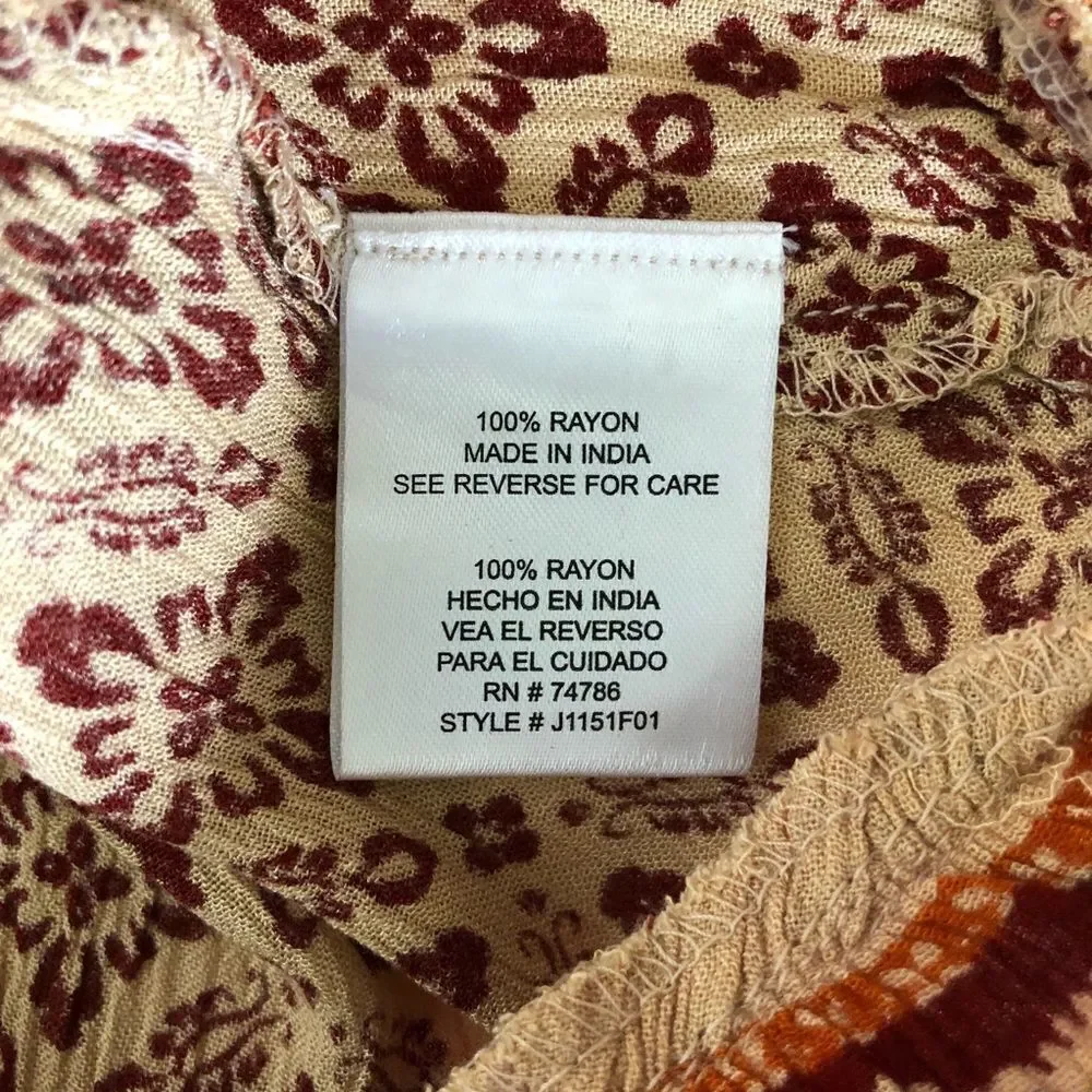 Patrons of Peace Burgundy Patterned Tank - Picture 7 of 7